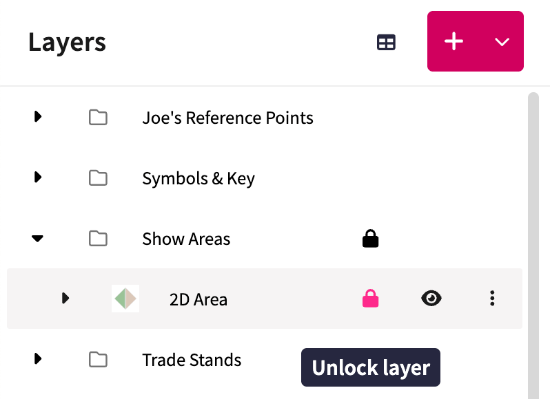 Image showing locked layers in Iventis